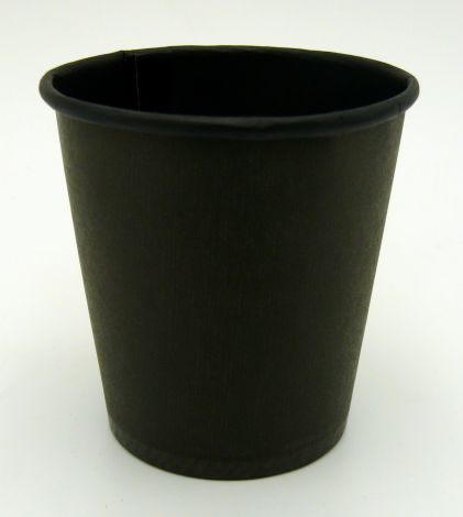 Склянка паперова одношарова чорна всередині та зовні 110 мл/50 шт - 1