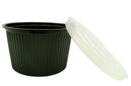 Емкость суповая черная с крышкой 450 мл 50 шт - 3