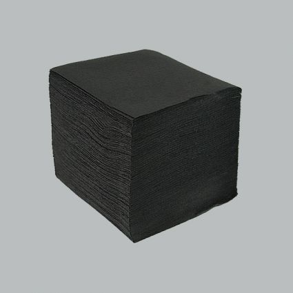 Барные черные салфетки 24*24см, 300 штук в пачке однослойные - 2