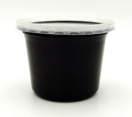 Емкость суповая черная с крышкой 500 мл