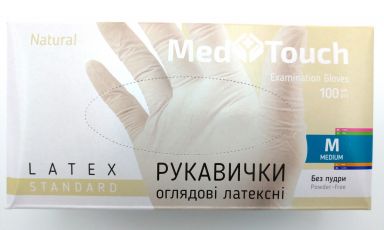 Перчатки MedTouch  латексные б/пудры 100шт M