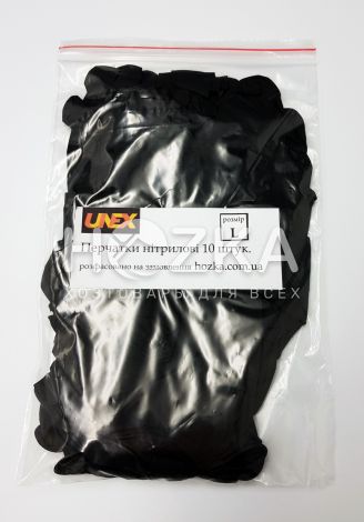 Перчатки UNEX нитриловые L 10 шт - 1