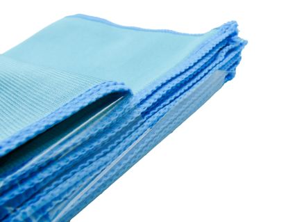 Салфетка микрофибра CleanUp для стекла синяя 5 шт 35х35 см - 2