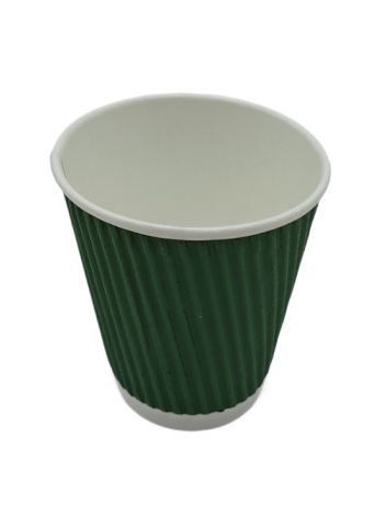Стакан гофрований 250 мл 25 шт зелений (кр. 13341,16044-3,13345) - 2