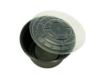 Емкость суповая черная с крышкой 450 мл 50 шт - 2