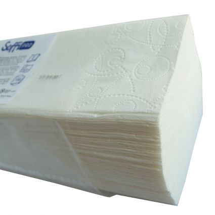 Полотенце бумажное SoffiPRO Optimal V-скл. 2 слоя белые 150 л/уп - 2