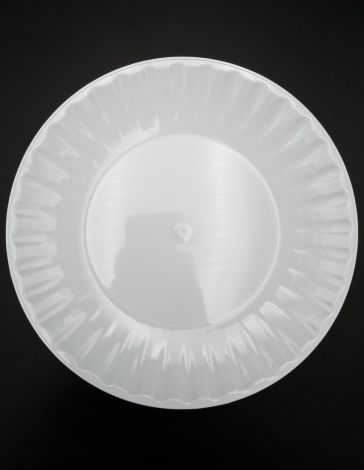 Тарелка 205 мм десертная 10 шт. стеклоподобная белая - 1
