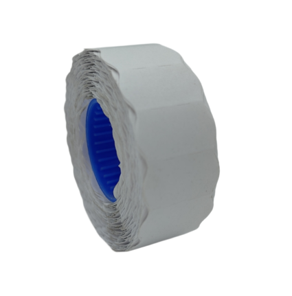 Этикет-лента 22х12 фигурная белая - 1