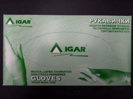 Перчатки IGAR латексные S 100 шт - 1