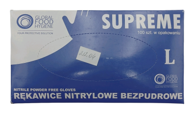 Перчатки SUPREME нитриловые синие L 100 шт
