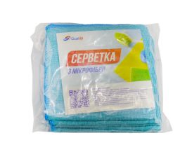 Серветка мікрофібра Сlean Up універсальна блакитна 30х30 см 5 шт