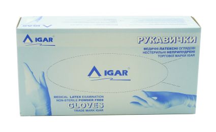 Рукавички IGAR латексні М 100 шт - 1