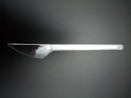 Нож одноразовый прозрачный Н в индивидуальной упаковке - 1