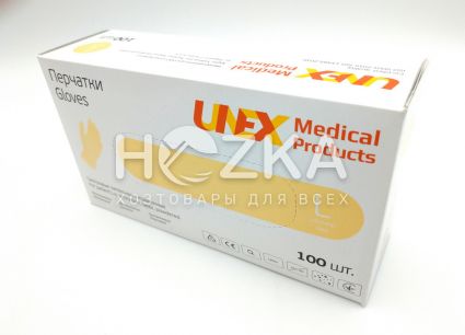 Перчатки латексные UNEX 100 шт. L - 2