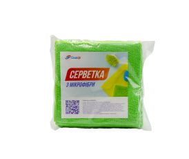 Серветка мікрофібра Сlean Up універсальна зелена 30х30 см 5шт