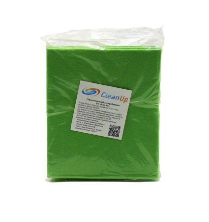Салфетки вискозные CleanUp 38х30 зеленые 5 шт - 1