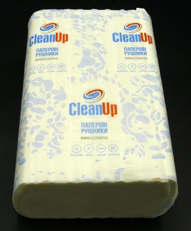 Рушник паперовий Z-складення Luxe 2 шари білі CleanUp 200 аркушів в упаковці - 4