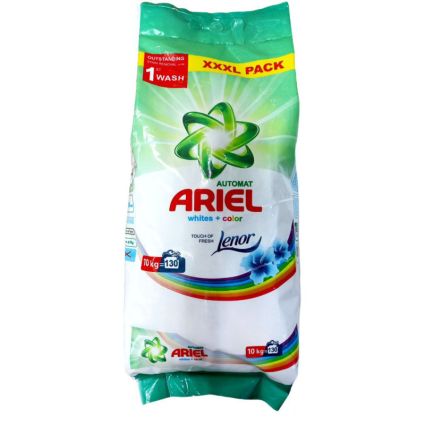 Порошок для стирки Ariel Whites and color + Lenor 10 кг - 1