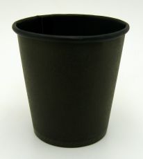 Склянка паперова одношарова чорна всередині та зовні 110 мл/50 шт