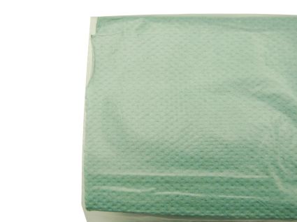 Салфетка-вкладыш V-сложение зелёная макулатурная - 4