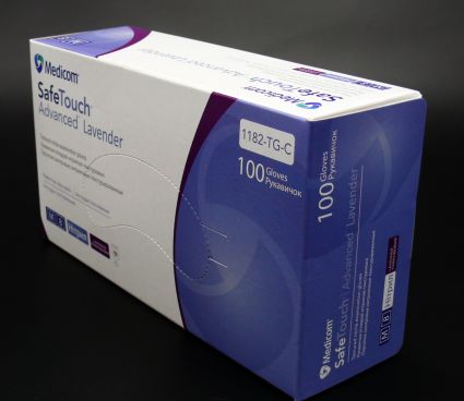 Перчатки смотровые Medicom нитриловые текстурированные M 100 шт Safe Touch Advanced - 2