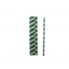 Трубочки бумажные зелёные 19,5 см 50 шт