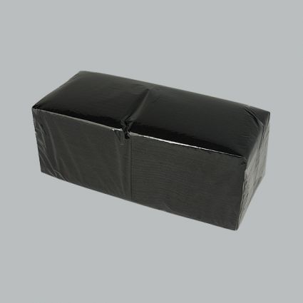 Барные черные салфетки 24*24см, 300 штук в пачке однослойные - 3