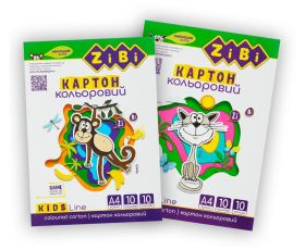 Набор цветного картона двухстороннего 10 листов