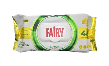 Fairy Універсальні вологі серветки для очищення поверхонь Лимон 100 шт
