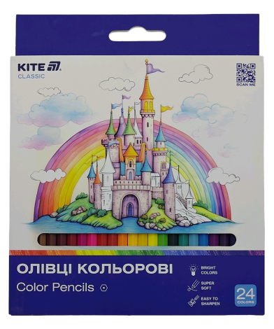 Карандаши цветные 24 шт KITE - 1