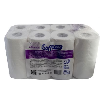 Туалетная бумага SoffiPRO 3-слоя (17м) 16шт - 1