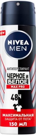 NIVEA MEN дезодорант-спрей ЧЕРНОЕ И БЕЛОЕ 150мл - 1