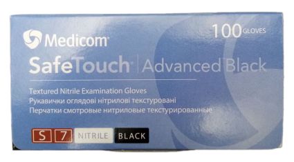 Перчатки нитриловые Safe Touch чёрные S 5.0 г 100 шт - 3
