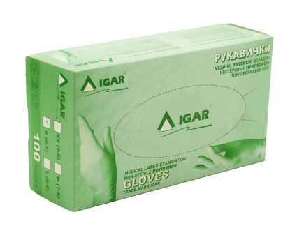 Перчатки IGAR латексные S 100 шт - 2