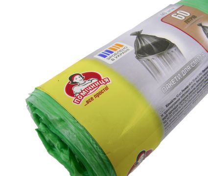 Мешки для мусора ТМ Помічниця 60 л 40 шт зелёные - 2