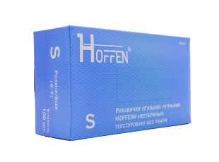 Перчатки HOFFEN одноразовые нитрил синие S 100 шт