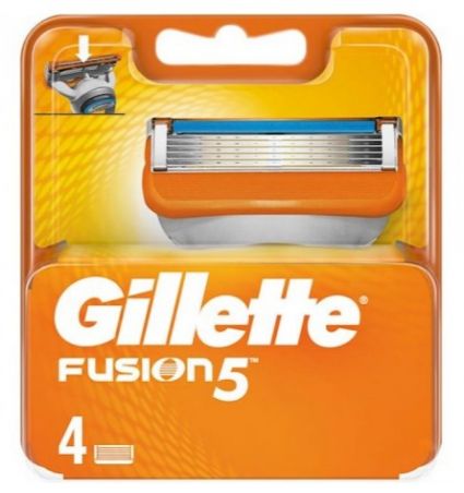 GILLETTE сменные кассеты FUSION 4шт - 1
