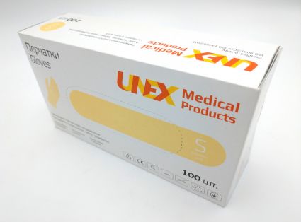 Перчатки латексные UNEX 100 шт. S - 2