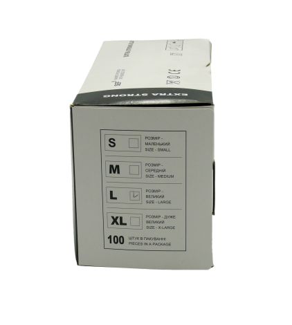 Перчатки SEF нитриловые защитные крепкие черные L 100 шт - 3