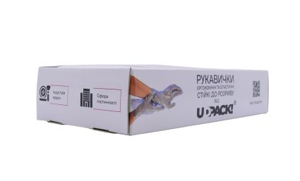 Перчатки одноразовые синие LDPE 500 шт UdPack - 3