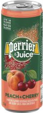 Безалкогольный напиток Perrier Peach-Cherry с добавлением натуральных соков 0.25 л