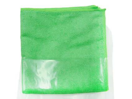 Салфетка микрофибра СleanUp универсальная зелёная 30х30 см 5 шт - 4