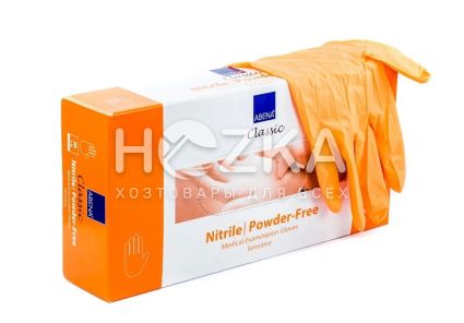 Перчатки нитриловые неопудренные оранжевые M 100 шт - 1