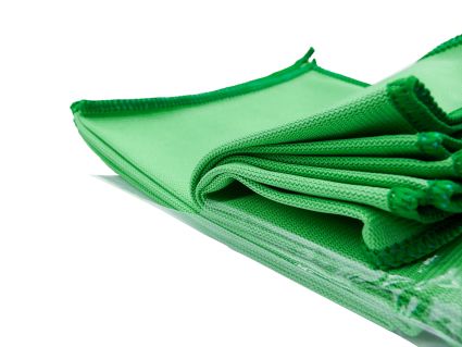 Салфетка микрофибра CleanUp для стекла зеленая 5 шт 35х35 см - 2