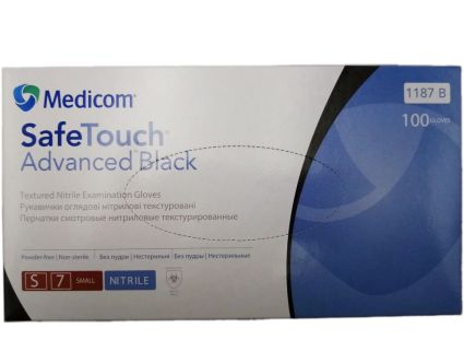 Перчатки нитриловые Safe Touch чёрные S 5.0 г 100 шт - 5