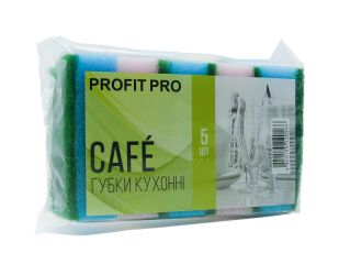 Губки для миття посуду Profit Cafe (Pro) 5 штук
