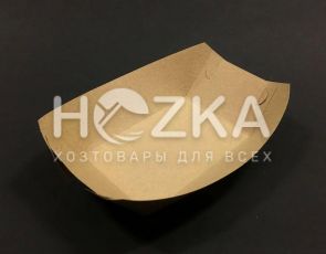 Тарелка Лодочка крафт ЕКО лам 215*145 100 шт/уп