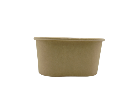 Контейнер бумажный прямоугольный крафт + крышка 750 мл 50 шт - 4