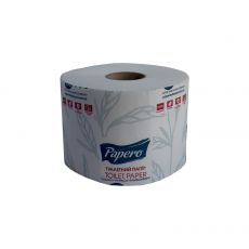 Туалетная бумага белая на гильзе 50м Papero