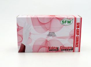 Рукавички SFM латексні без пудри S 100шт